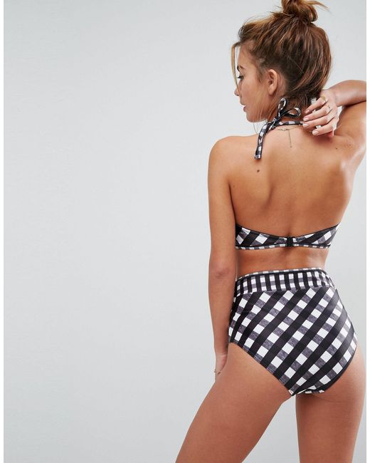 asos gingham bikini