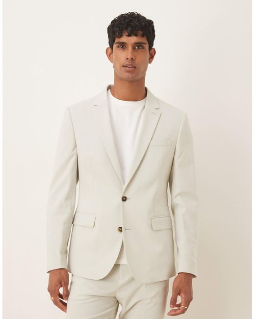 ASOS Natural Slim Suit Jacket for men