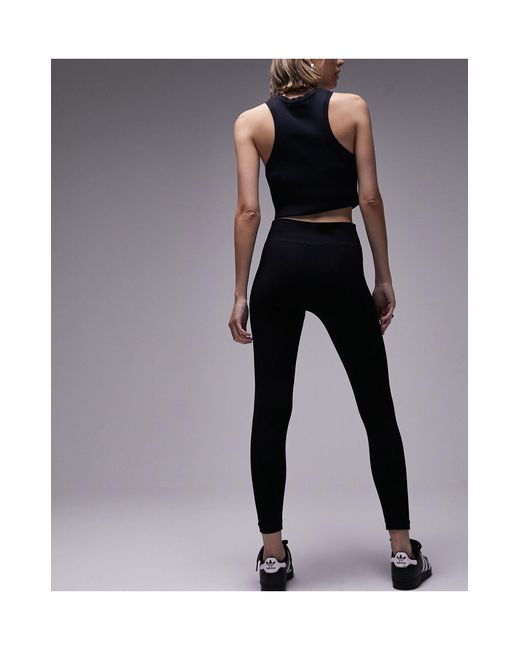 Topshop Unique Ribbed Seamless legging in Black | Lyst Canada