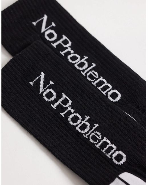 No Problemo Black Logo Socks