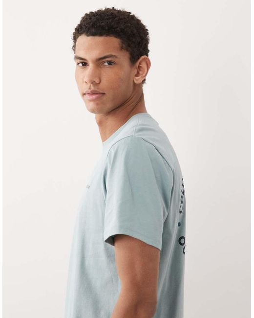 Columbia Blue Csc Outdoor Back Graphic T-shirt for men