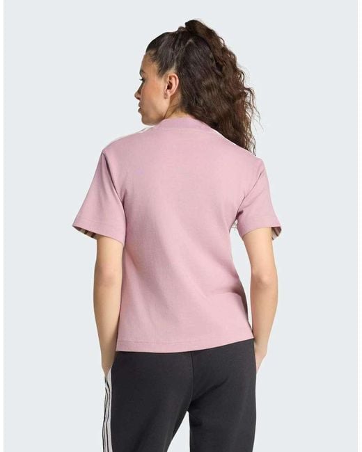 Adidas Originals Red Adidas Kit 3-stripes T-shirt
