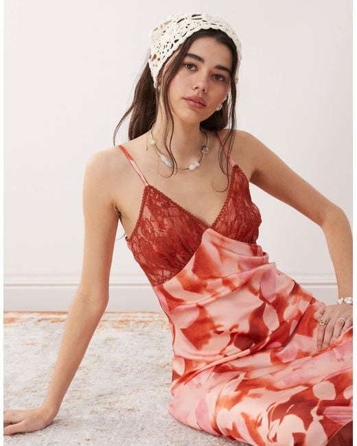 Reclaimed (vintage) Pink – maxi-trägerkleid
