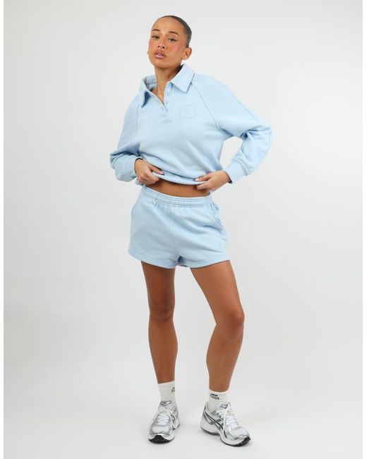 SIMMI Blue Embroidered Polo Sweatshirt