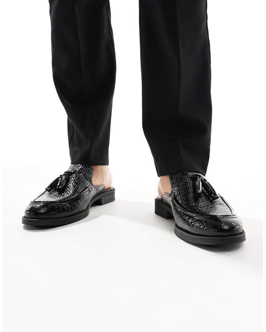 ASOS Black Mule Loafers for men