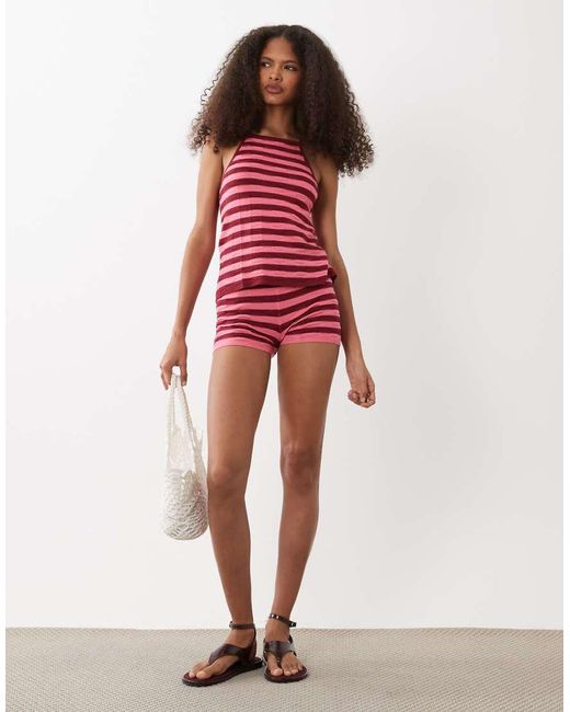 Mango Red Teen Knitted Short Co-ord
