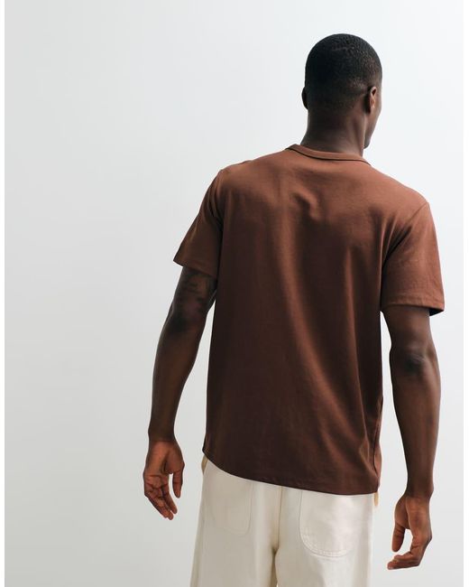 ASOS Brown Breathemaxtm Heavyweight Regular Fit T-shirt for men