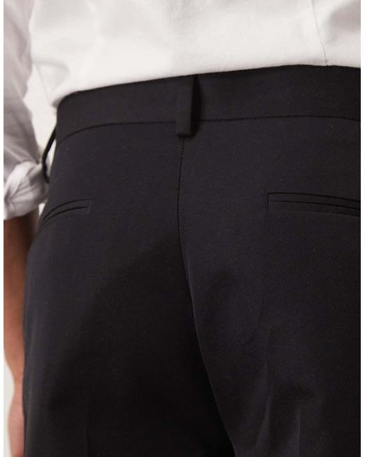 ASOS Black Smart Straight Leg Trousers for men
