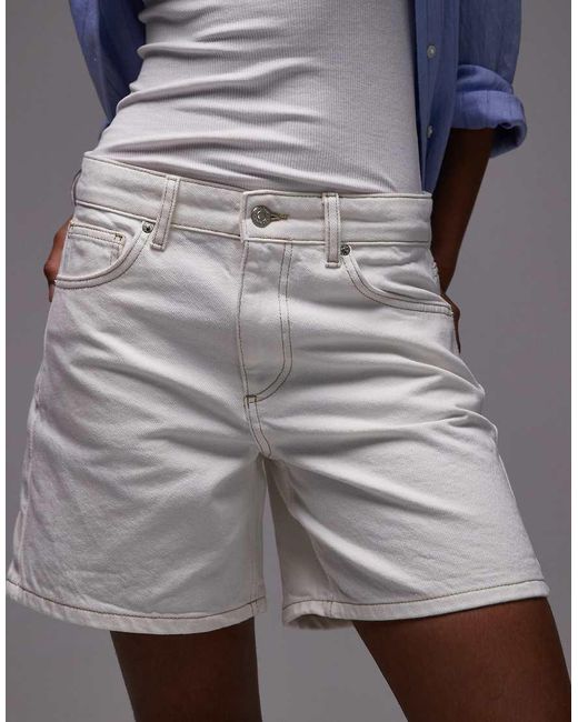 TOPSHOP Multicolor Denim Cinch Back Short