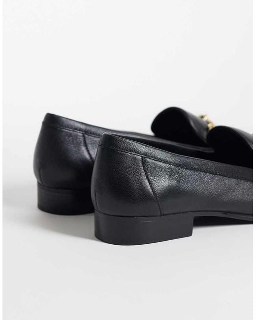 Mango Blue 100% Leather Snaffle Detail Loafer