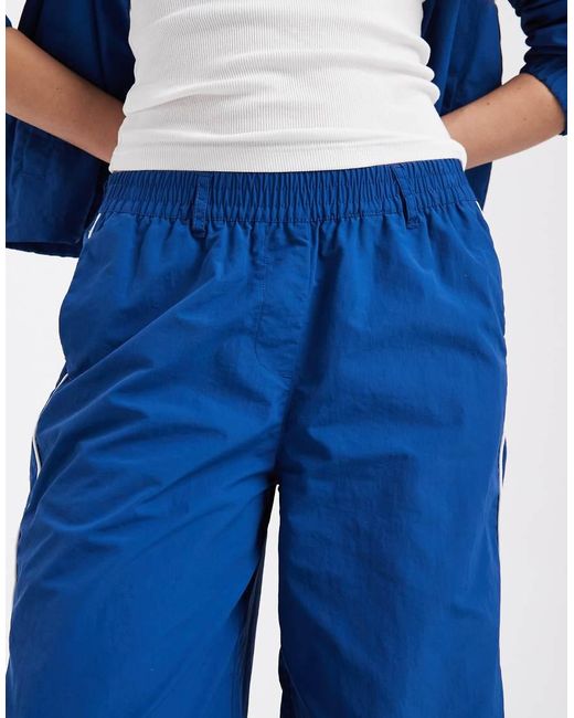 JJXX Blue Track Pant With Contrast Piping