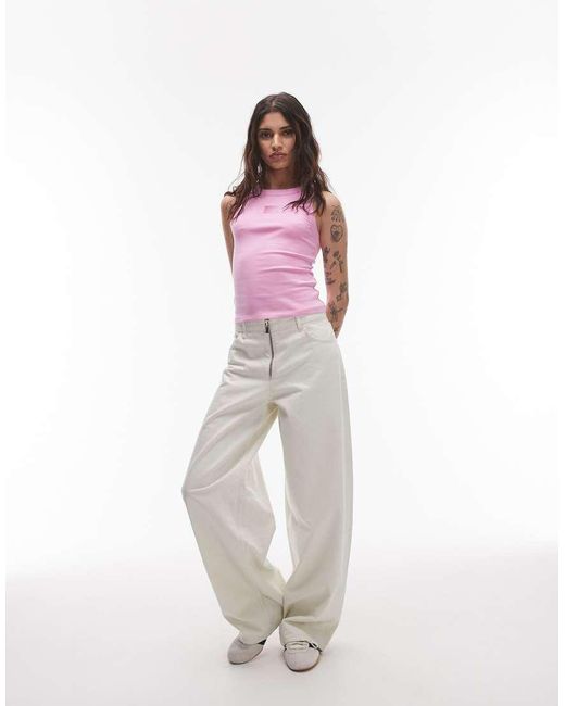 Camiseta Rosa Sin Mangas Con Bandera Degradada De Tommy Hilfiger de color Pink
