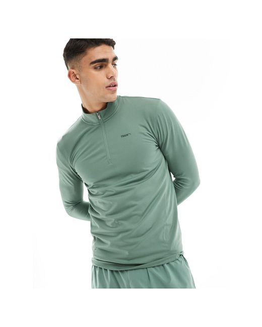 PUMA Green Training Evolve 1/4 Zip Sweatshirt for men