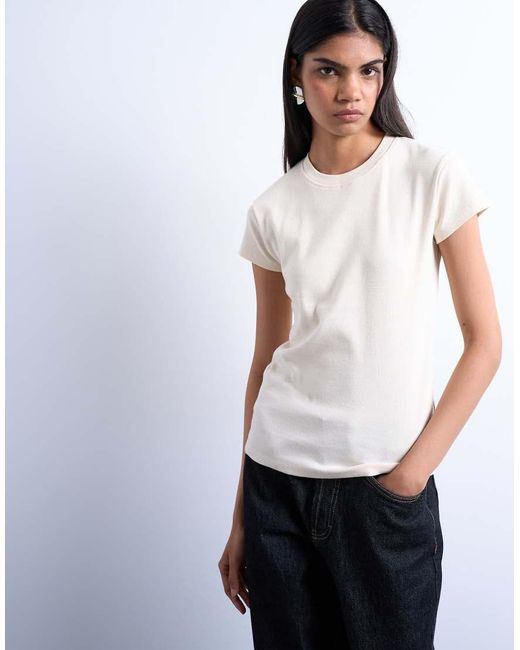 T-Shirt Color Pietra Per Tutti I Giorni di TOPSHOP in White