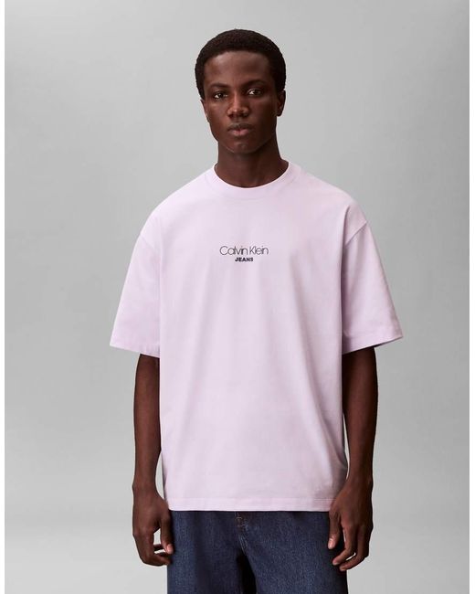 Calvin Klein Purple Relaxed Fit Graphic T-shirt for men