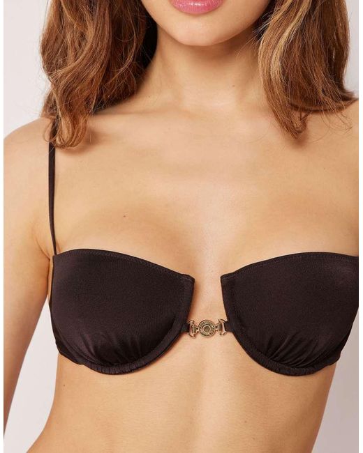 Calzedonia Black Balconette Bikini Top Minimal Fit