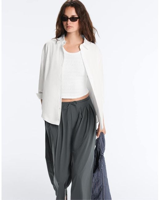 Oysho White Seamless Smocked Vest