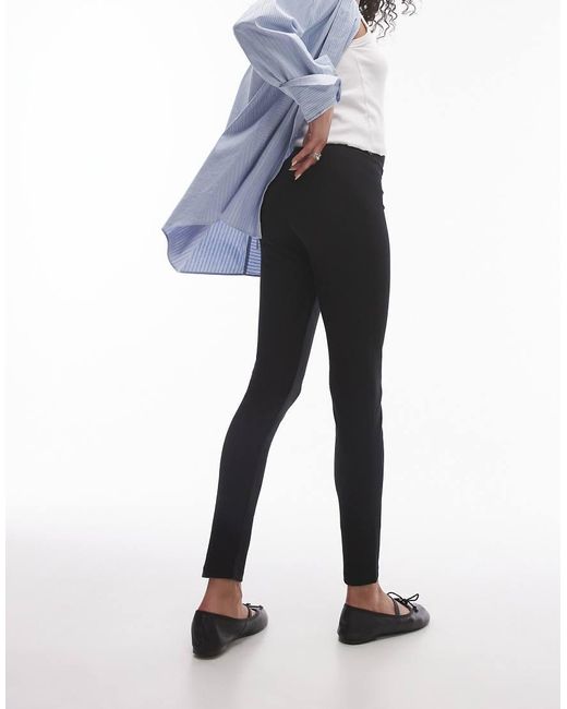 Leggings Neri A Coste Spazzolati di TOPSHOP in Blue
