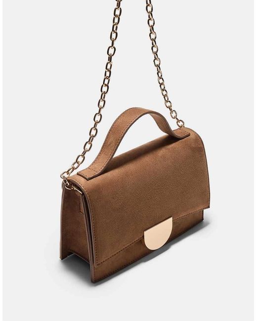 Stradivarius Brown Rigid Mini Crossbody Bag