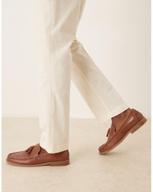 ASOS – schmal geschnittene anzughose in Natural für Herren