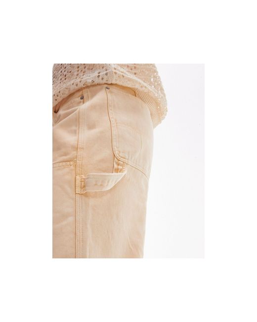 Topman – carpenter-shorts in Natural für Herren