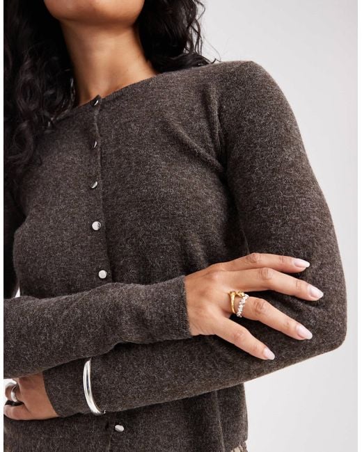 ONLY Gray Compact Knitted Cardigan