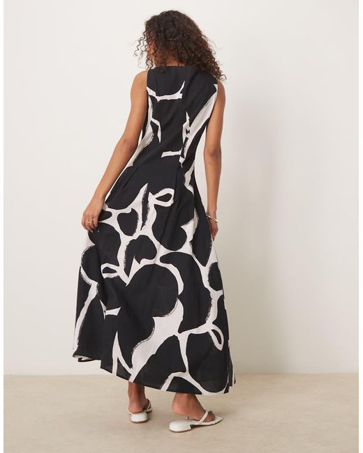 ASOS White Slash Neck Button Down Vest Maxi Sundress