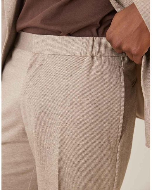 ASOS Natural Straight Leg Suit Trousers for men
