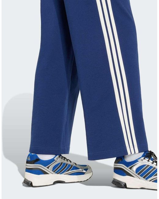 Adidas Originals Blue Adidas Kit 3-stripes Wide Pant