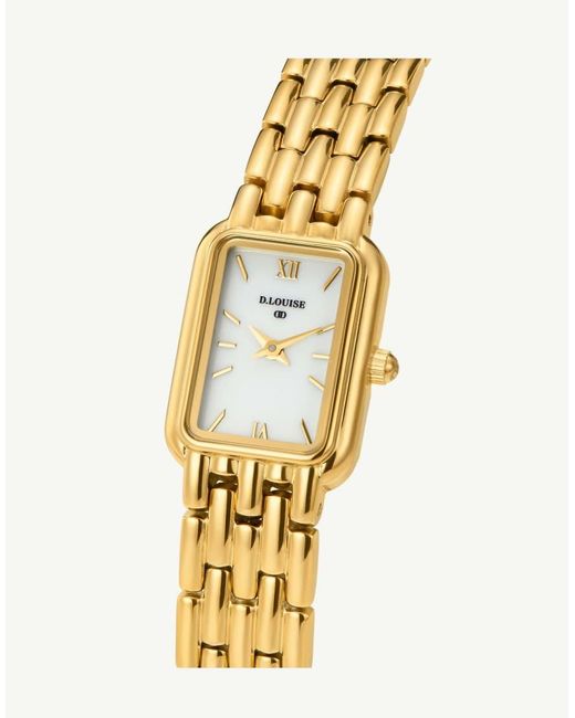 D.Louise Metallic Waterproof Tarnish-Free Classic Linked Watch