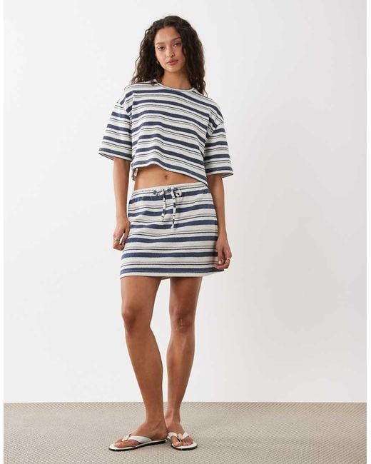 ASOS Gray Knitted Jersey Extreme Cropped Top Co-Ord