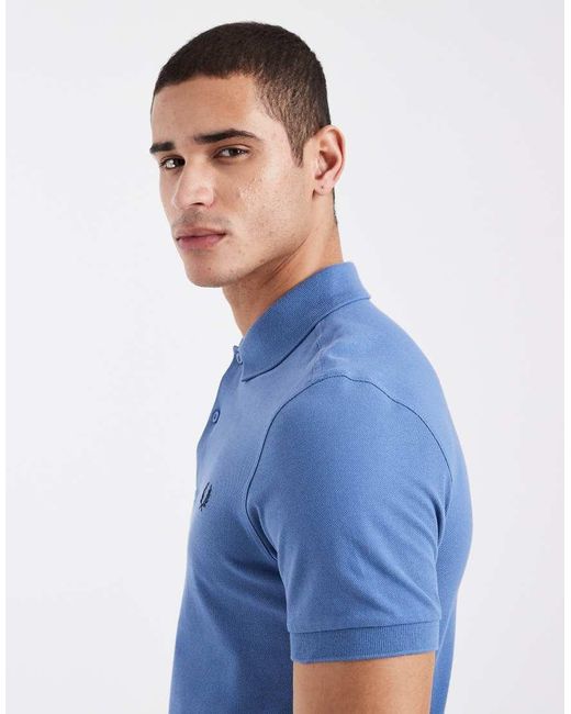Fred Perry Blue Logo Polo Shirt for men