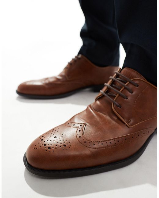 River Island Blue Lace Up Brogues for men