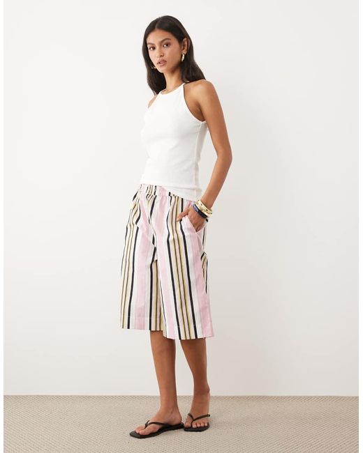 Mango White Cotton Rich Halterneck Top