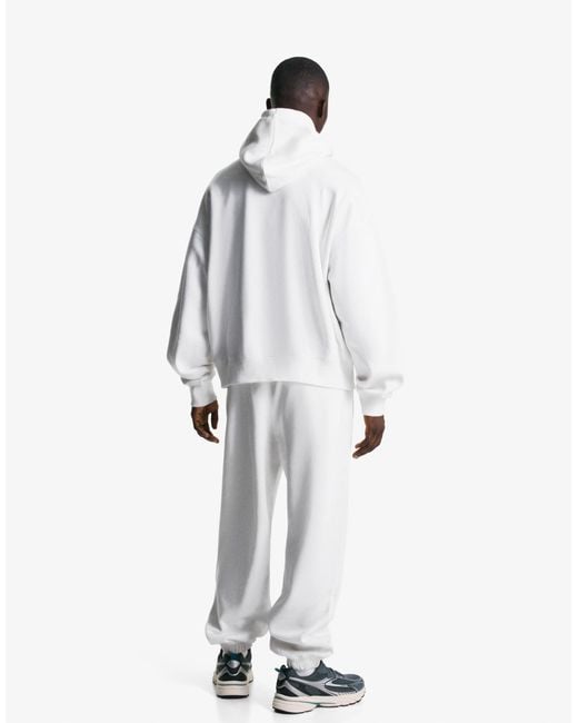 Bershka – plush – jogginghose in White für Herren
