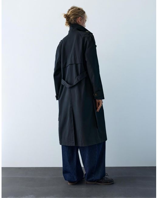 Pull&Bear Blue – trenchcoat