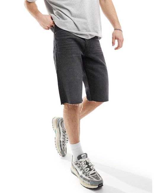 Weekday Gray Civic Denim Knee Length Shorts for men