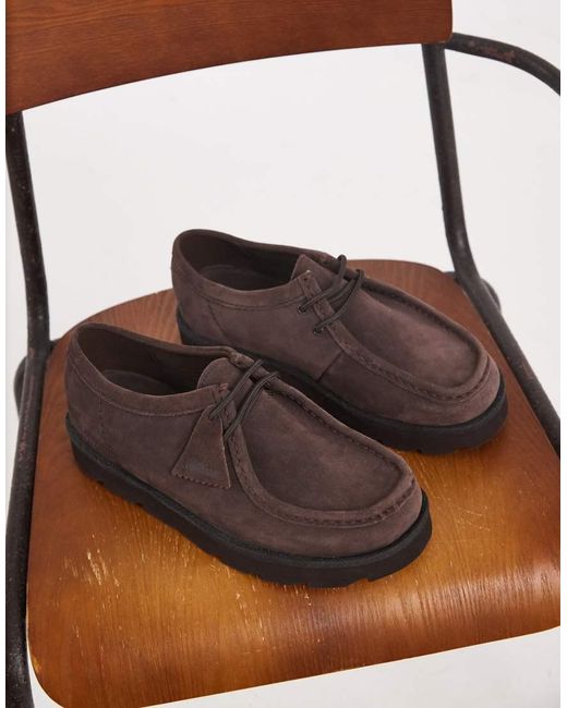 Clarks Brown Meare Walla Dark Suede