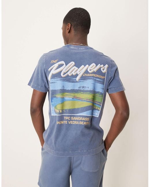 Abercrombie & Fitch Blue Motif Back Detail T-shirt for men