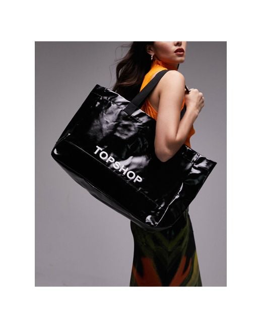 Vinyl Tote Bag in Black Lyst