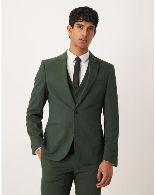 ASOS Green Skinny Suit Jacket for men