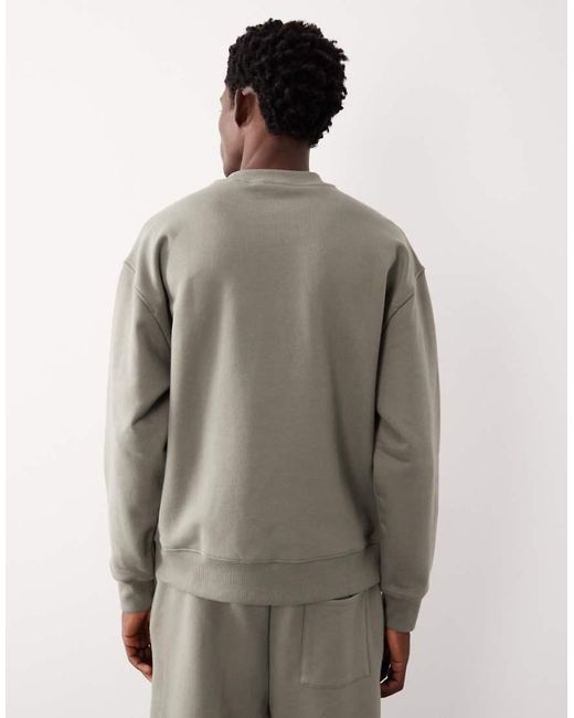 ASOS COLLECTIVE Gray Oversized Super Heavyweight Crew for men
