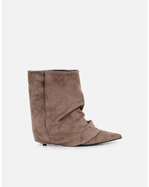 SIMMI Natural Dixee Ruched Foldover Pixie Boots