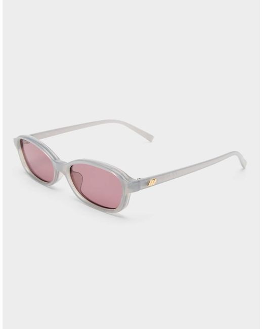 Le Specs Brown Honey Pot Slim Rectangular Sunglasses
