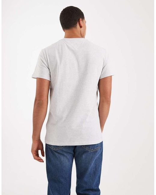 Tommy Hilfiger White Gradient Graphic Centre Logo Slim Fit T-shirt for men
