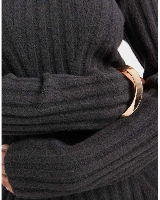 ASOS Black Knitted Structured Mini Dress