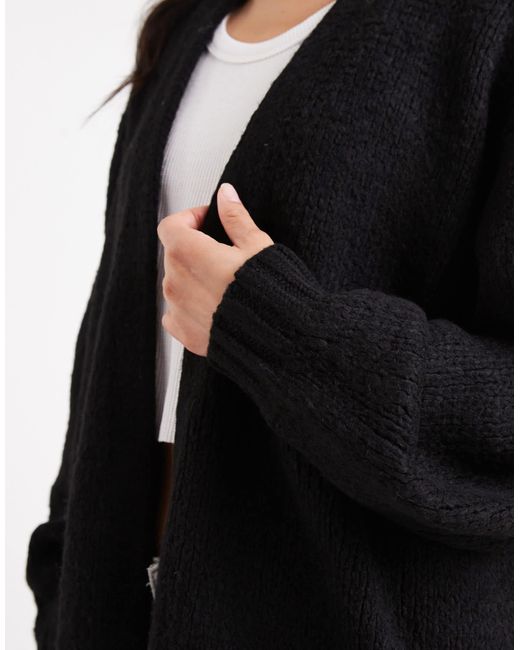 ASOS Black Chunky Oversized Edge To Edge Cardigan