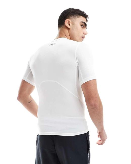 Under Armour White Heatgear Compression T-Shirt for men