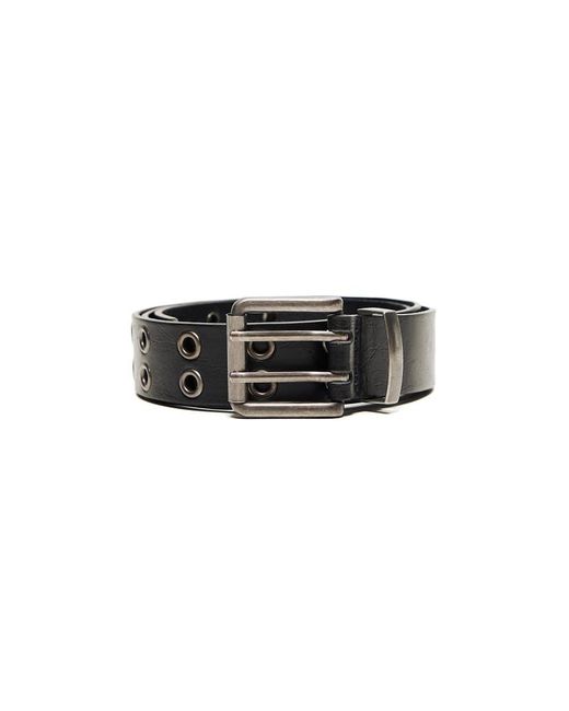 Bershka White Wide Eyelet Belt for men
