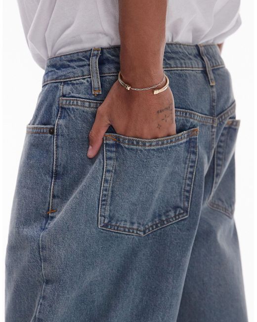 Topman – weit geschnittene jeans in Blue für Herren